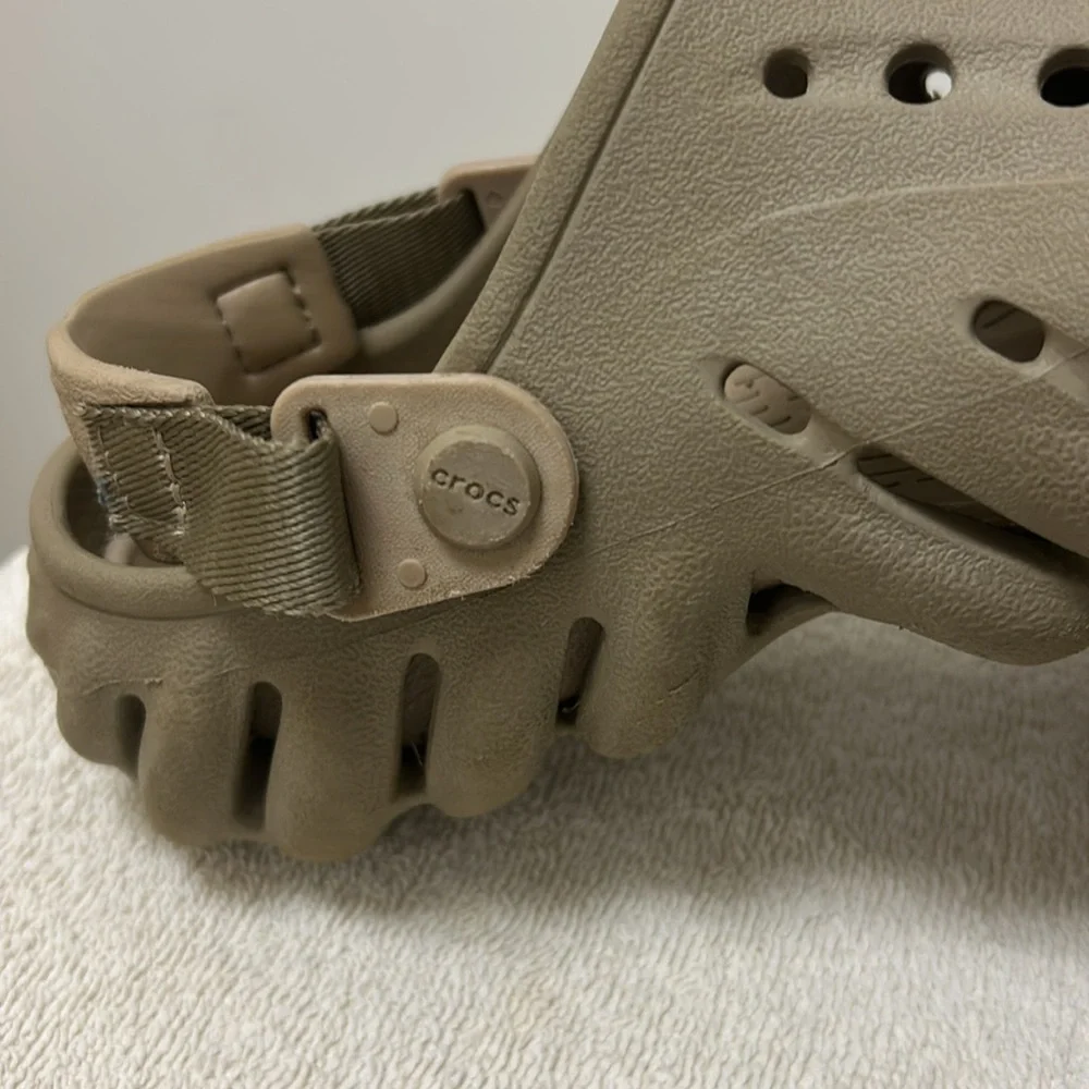 Crocs unisex Echo CHUCKY perforated Clogs mules water shoes w/ straps Size J4